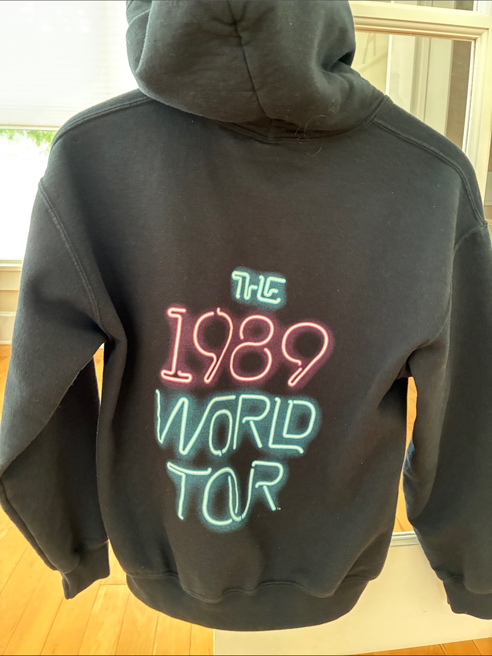 1989 World Tour Black Hoodie with Neon Graphic